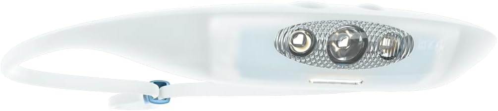 KNOG Bandicoot Run 250 USB Rechargeable LED Headlamp - Bright 40m Beam, Red Halo Mode, IP67 Waterproof Camping Headlamp - Comfortable Anti-Odor Silicone Strap for Running, Blue