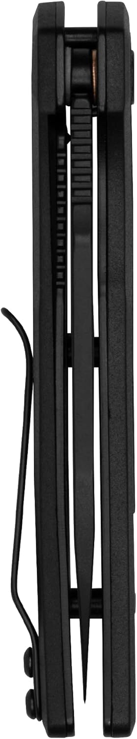 Kershaw Appa Folding Serrated Tactical Pocket Knife, Assisted Opening, 2.75 inch Serrated Black Blade and Handle, Small, Lightweight Every Day Carry