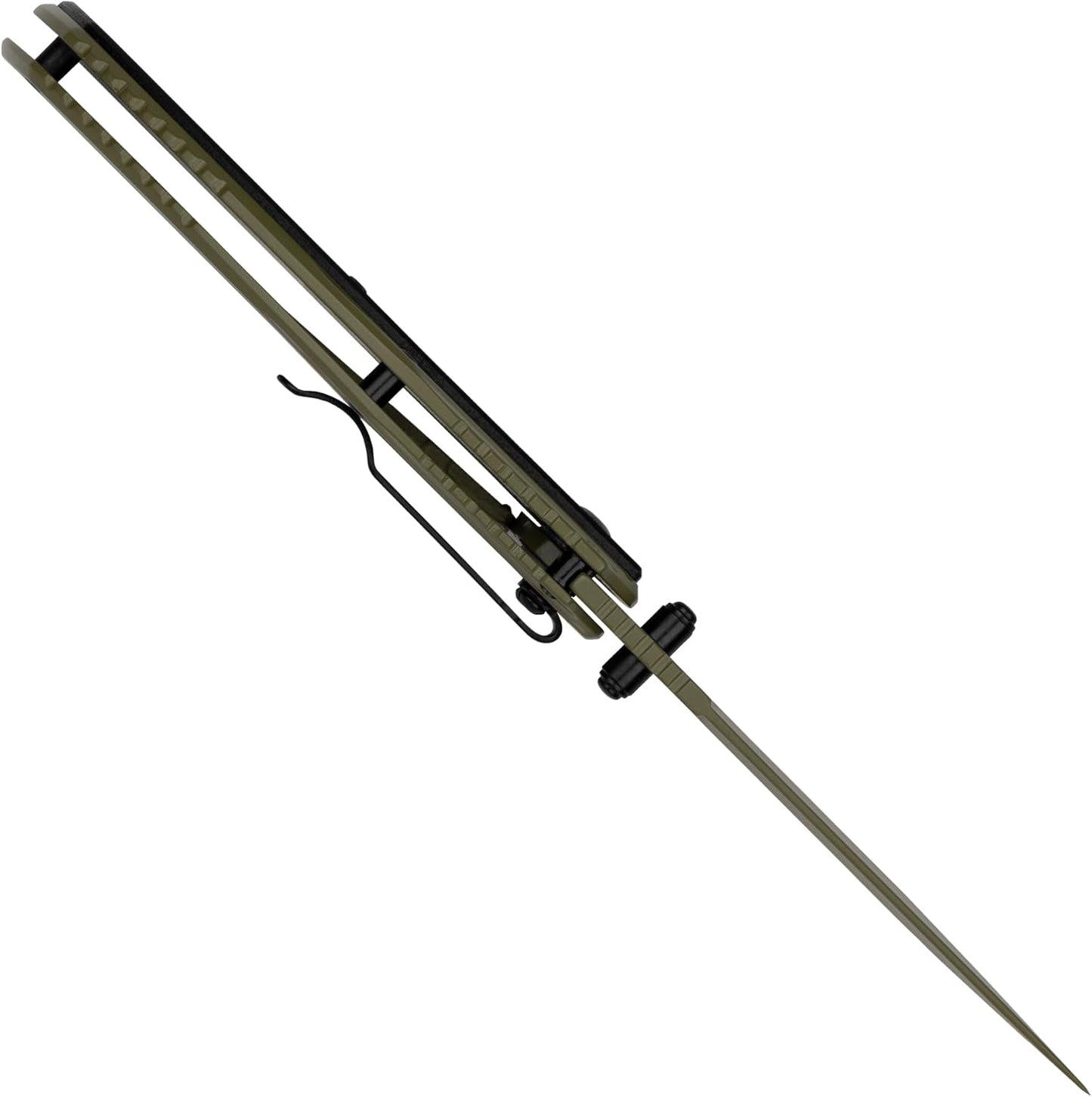 Kershaw Olive Outright Folding Pocket Knife, 3 inch 8Cr13MoV Stainless Steel Blade, Pocketclip