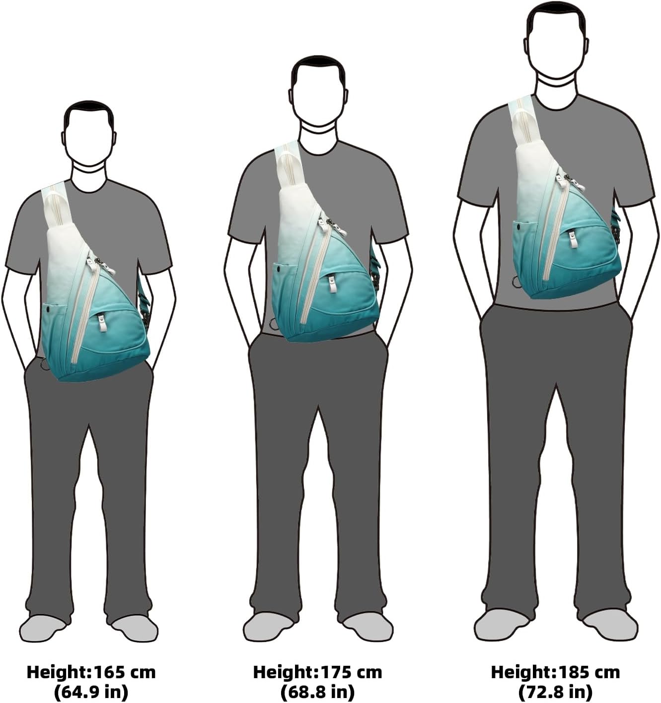 KL928 Canvas Sling Bag - Small Crossbody Backpack Shoulder Casual Daypack Rucksack for Men Women(Large Version)