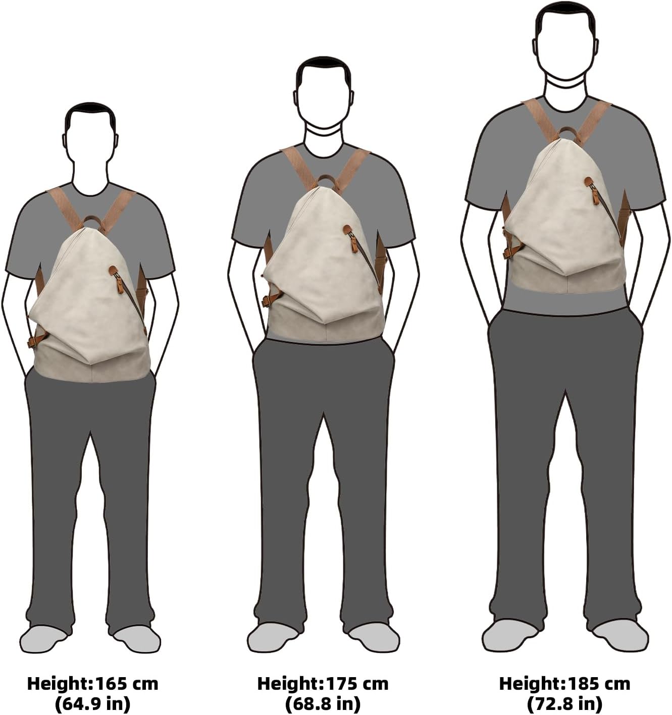 KL928 PU Leather Vintage Backpack – Large Casual Daypack Outdoor Travel Rucksack Hiking Backpacks for Men Women