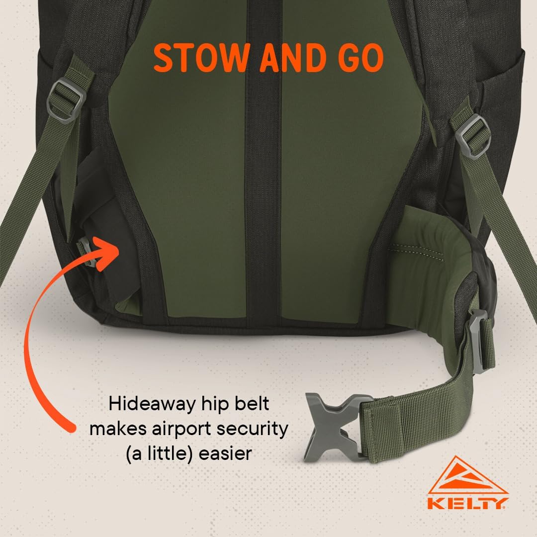 Kelty | Redwing Traveler Backpacks, Travel Pack for Adventure Travel | Burnt Olive & Black