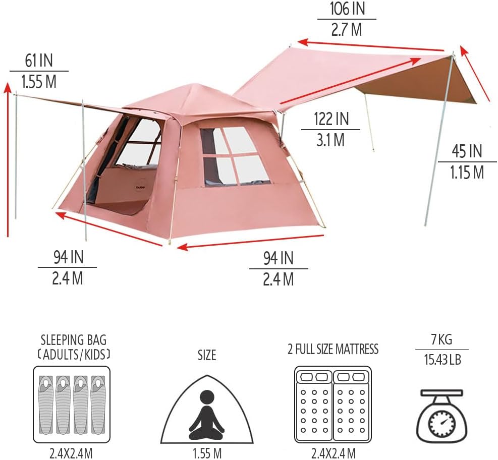 KAZOO Instant Camping Tent