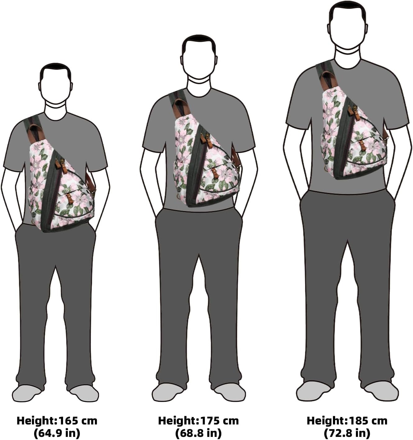 KL928 Canvas Sling Bag - Small Crossbody Backpack Shoulder Casual Daypack Rucksack for Men Women(Large Version)