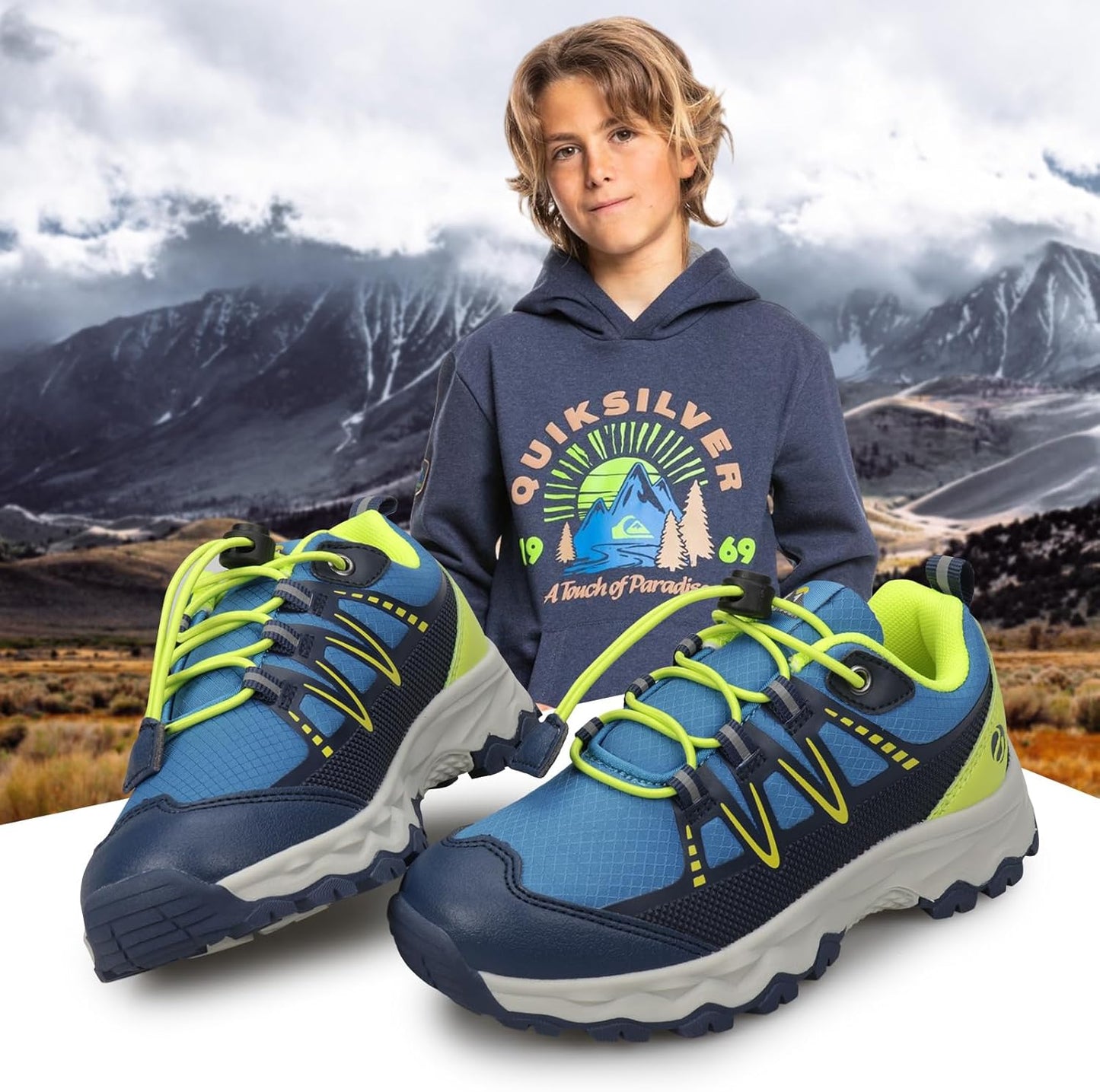 Kids Boys Girls Running Shoes Waterproof Non-Slip Breathable Low-Top Outdoor Hiking Walking Sneakers (Little/Big Kids)