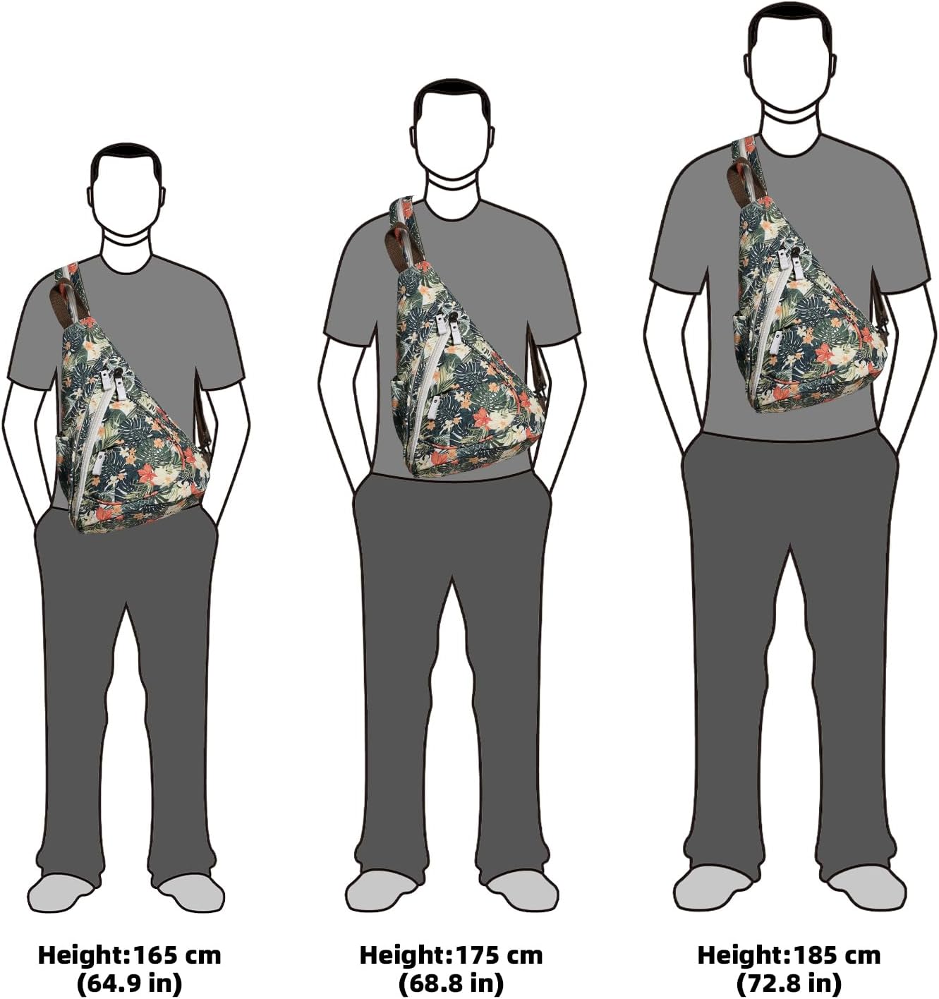 KL928 Canvas Sling Bag - Small Crossbody Backpack Shoulder Casual Daypack Rucksack for Men Women