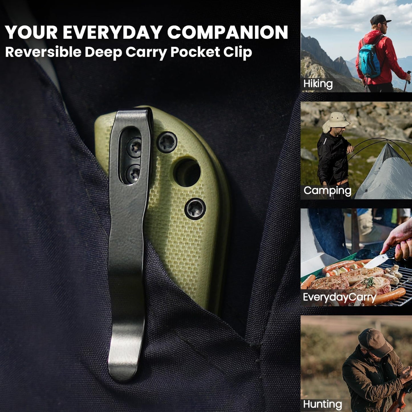 Kizer Nice Guy Folding Knife, 2.84" Nitro V Blade, Lightweight Camping and Hiking Knife, G10 Handle, Liner Lock Flipper V3011A1