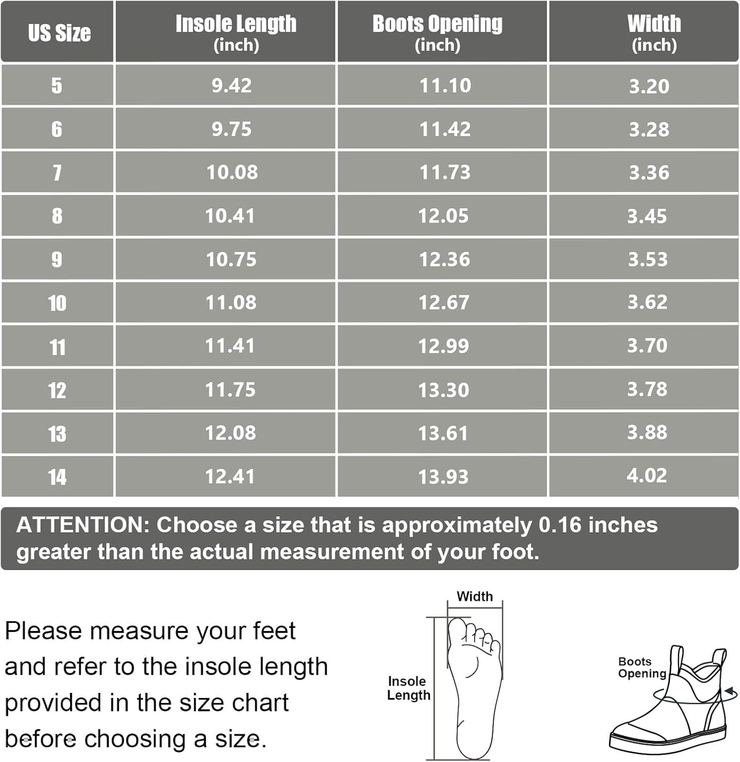 Kalkal Men's Deck Boots, Waterproof Fishing Rain Boots with High Traction, Men's Rubber Boots For Gardening Fishing Boating Camping Sailing