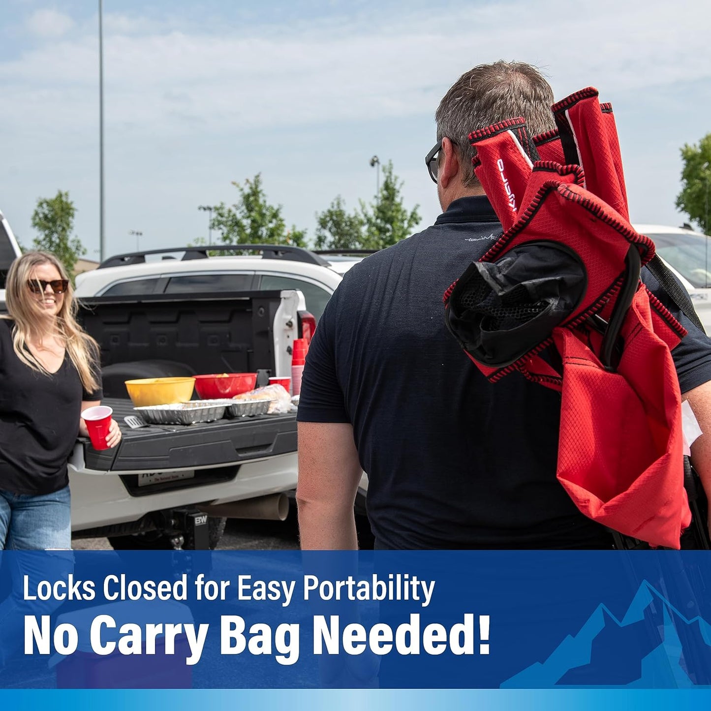 Kijaro Sports Fan Folding Chair, 26" L x 35.5" W x 37" H, Atlanta Falcons