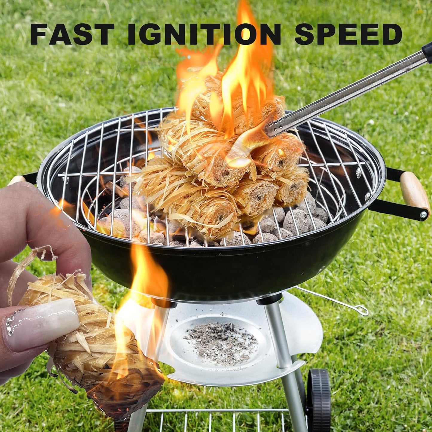 110 Pcs Fire Starter - Natural Fire Starters for Fireplace, Pellet Stove, Campfires, BBQ, Pizza Oven, Camping, Fire Pit &Chimney, Smoker, Fire Starters for Grill, Charcoal Starter