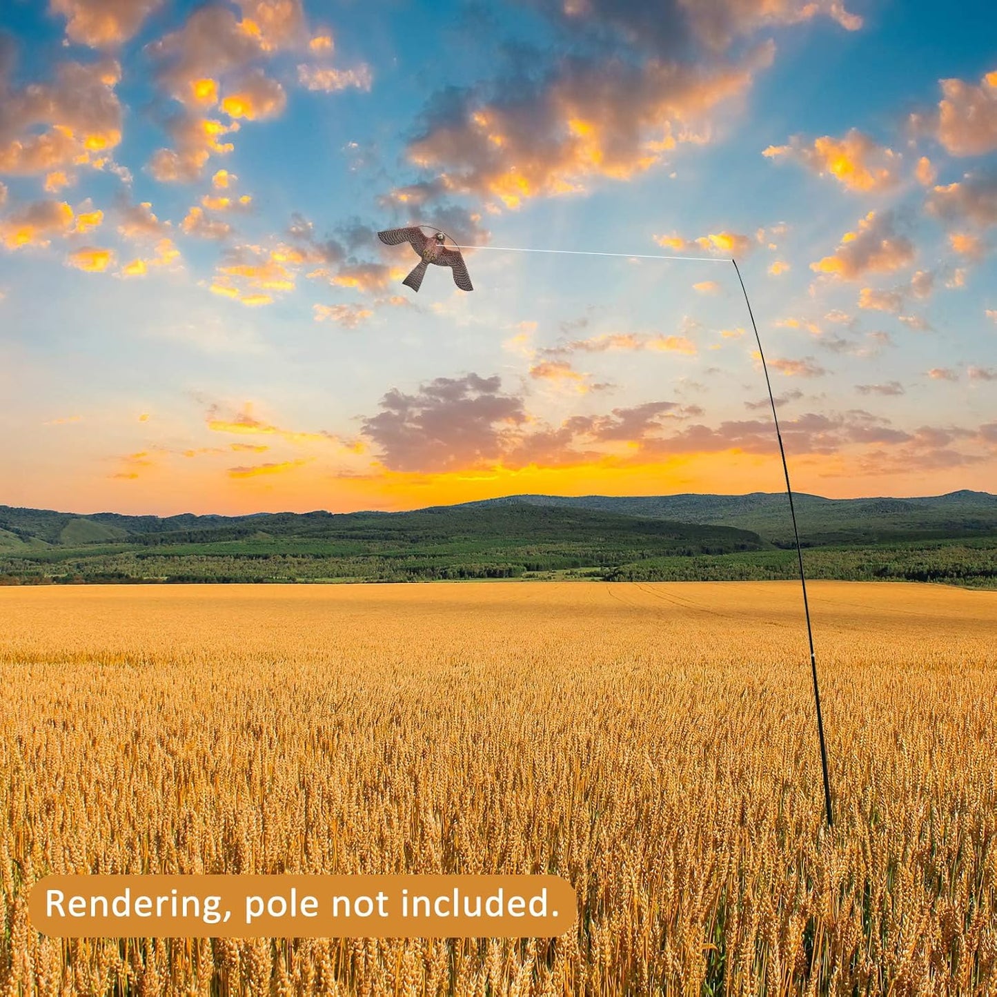 eyijklzo Bird Scarer Flying Kite Crops Farm Flying Bird Hawk Flying Kite