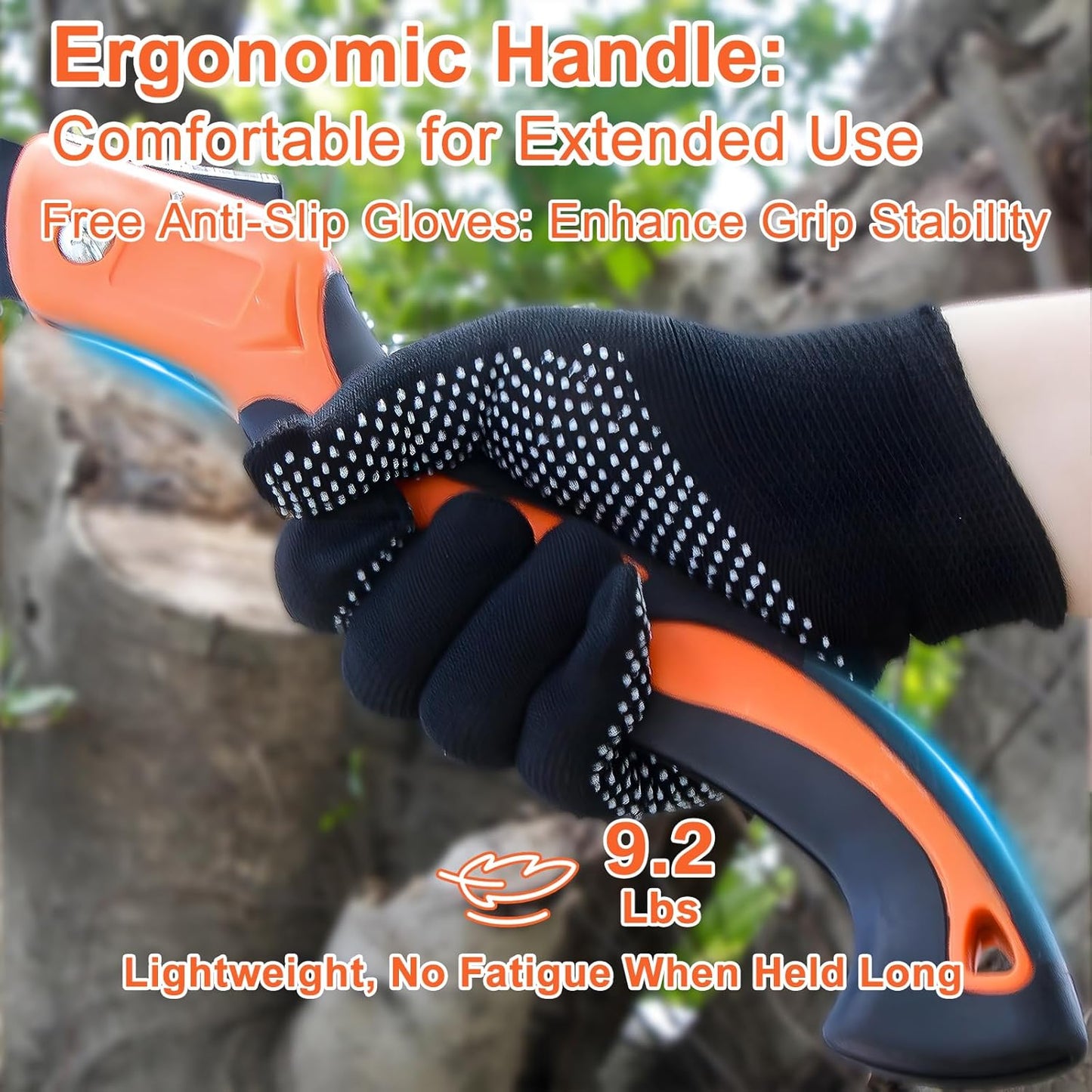 10 Inch Heavy Duty Folding Pruning Saw, SK5 Curved Blade with Triple-Cut Razor Teeth, Hand Saw for Tree Cutting, Camping, Gardening, Hiking, Landscaping & Branch Trimming