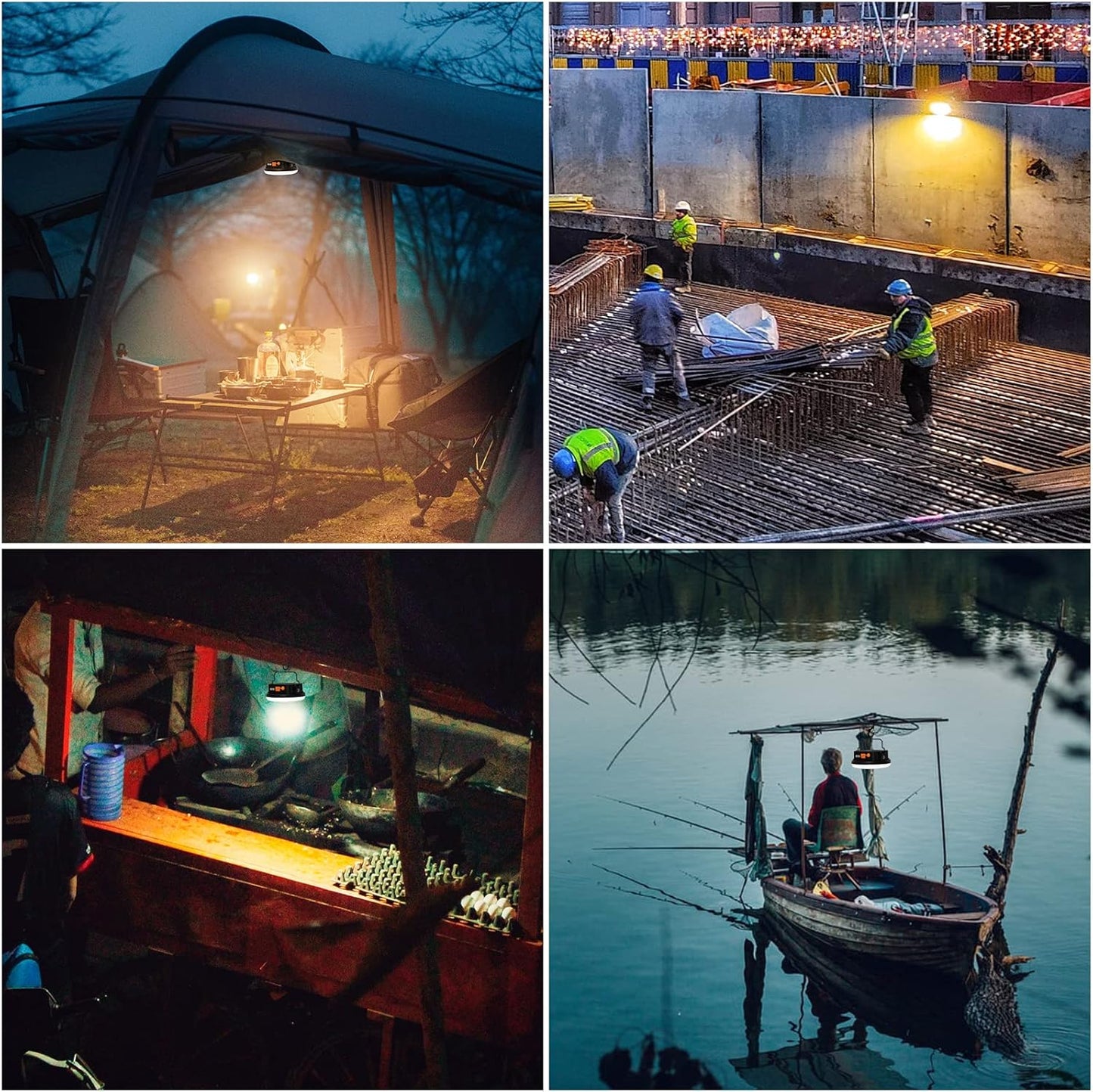 10000mAh 30W Rechargeable Camping Light with Remote 2500LM 2700/4000/6500K LED Camping Lantern Portable Camping Light IP65 Waterproof Tent Light Power Failure Emergency Survival Kits