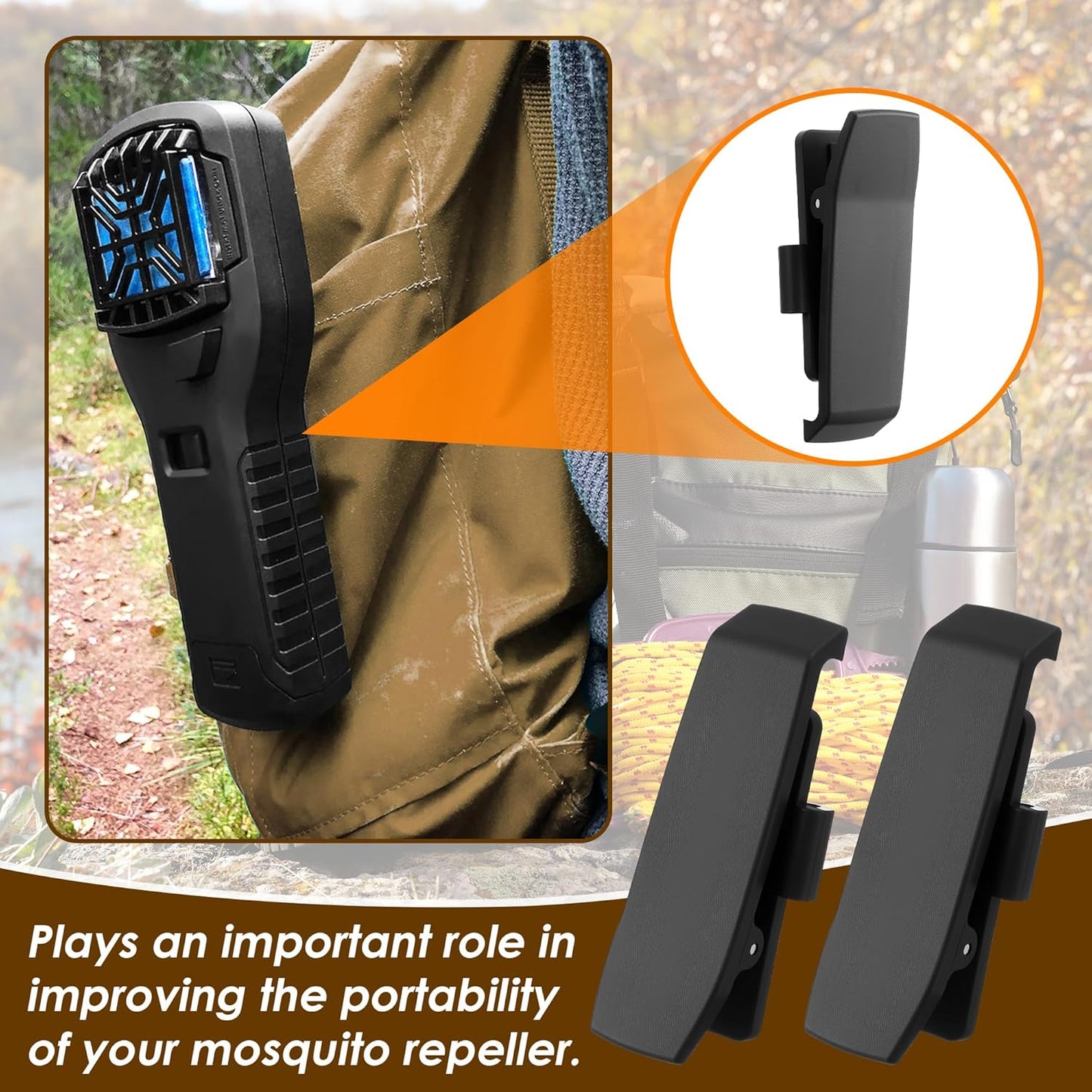 Saillong 2 Pack Detachable Belt Clip, Attach Clips to Belts, Camping Gear, Shoulder Straps and Carry Bags