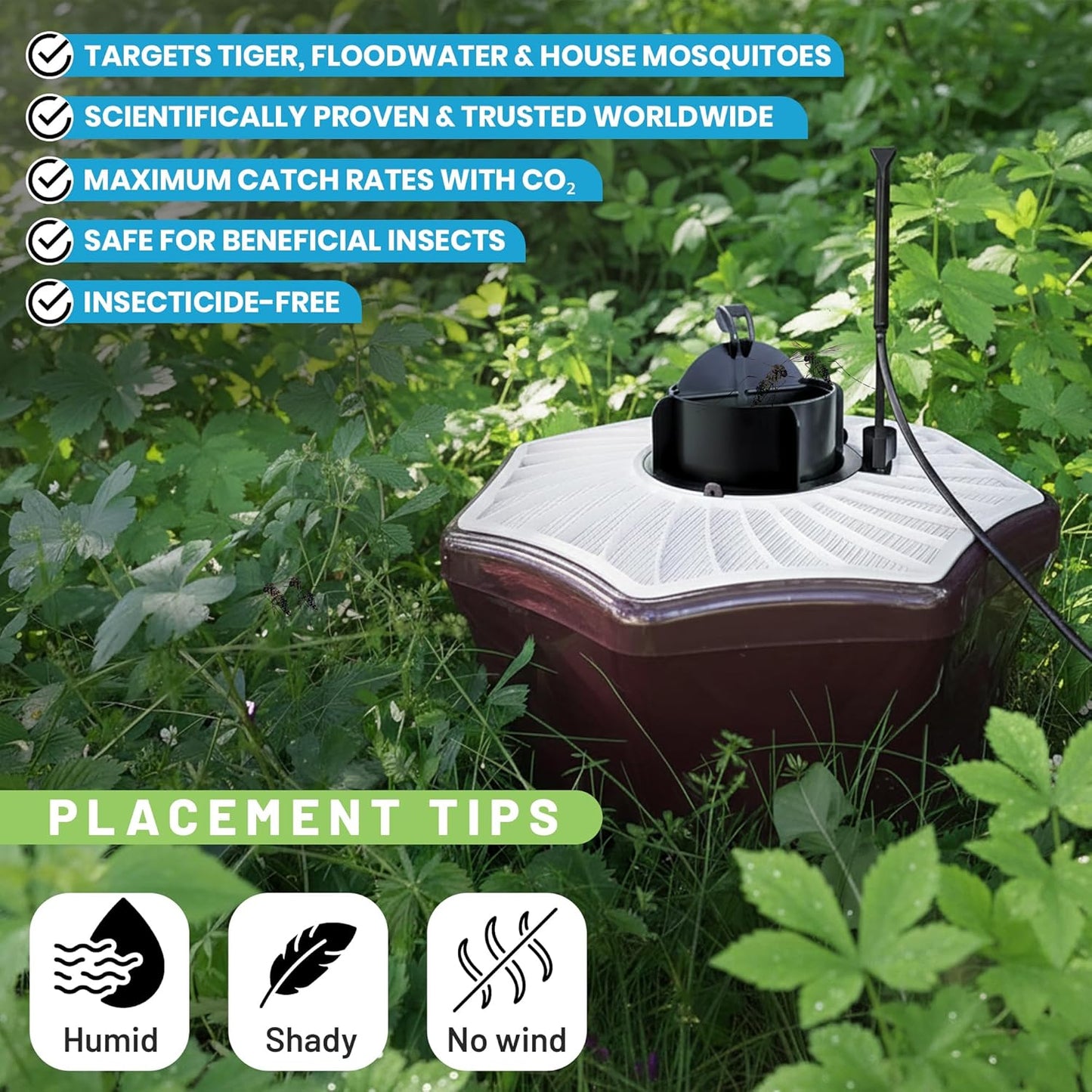Biogents Mosquitaire Outdoor Mosquito Trap with CO₂ Booster & Sweetscent Lure | Eco-Friendly, Pesticide-Free, Pet-Safe Repellent Alternative | Electric Catcher for Comprehensive Mosquito Control