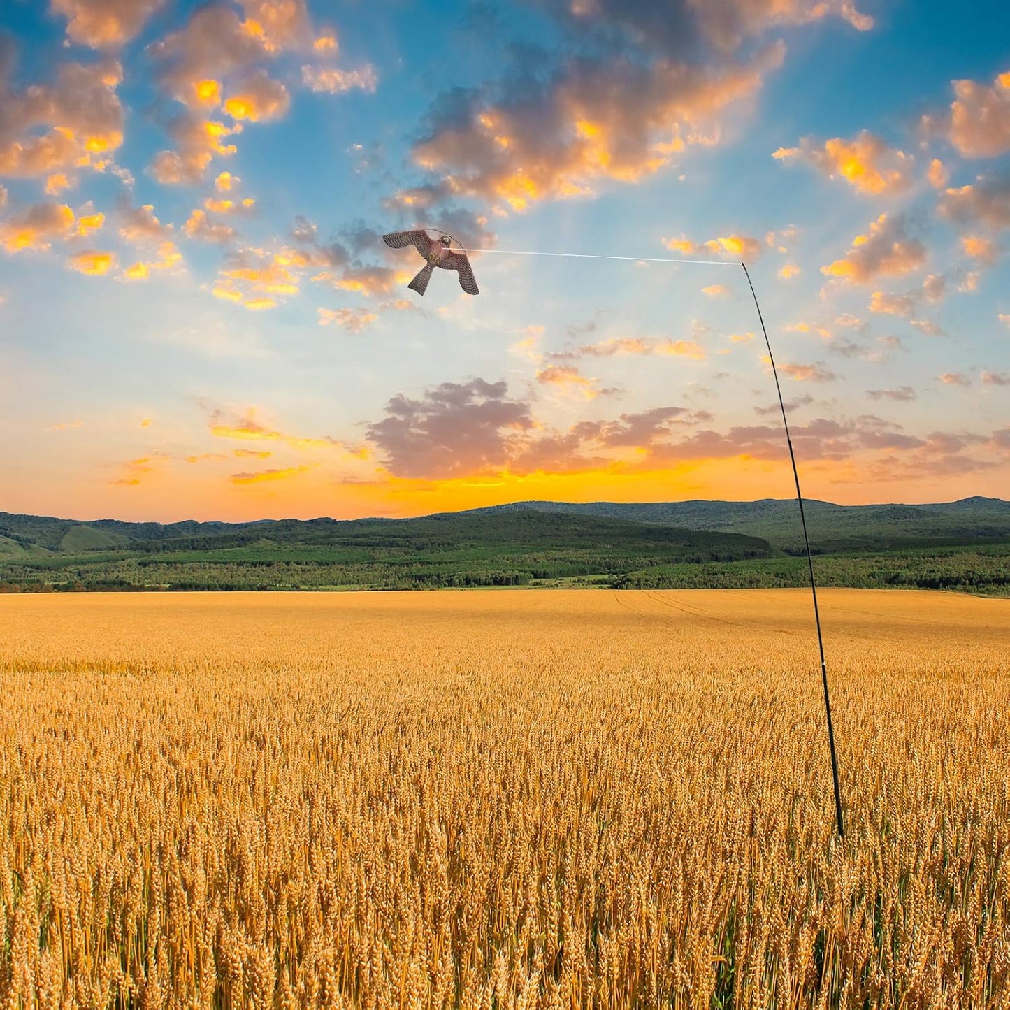 eyijklzo Bird Scarer Flying Kite Crops Farm Flying Bird Hawk Flying Kite