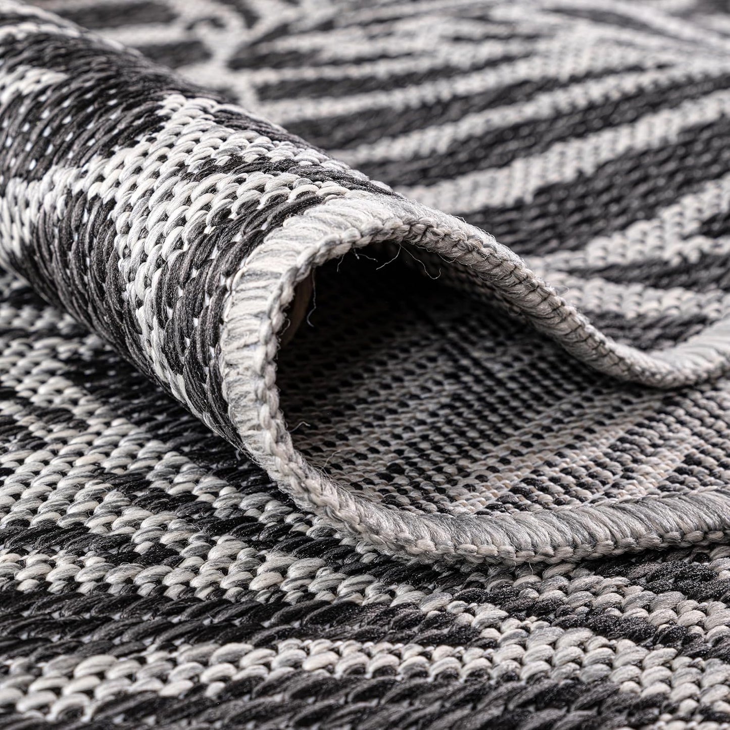 Keen Home Design Terrace Outdoor Round Rug - 5ft Round Washable Indoor/Outdoor Rug for Patio, Kitchen, Balcony, Beach, Garden, Deck and Porch, Size: 5'3" Round