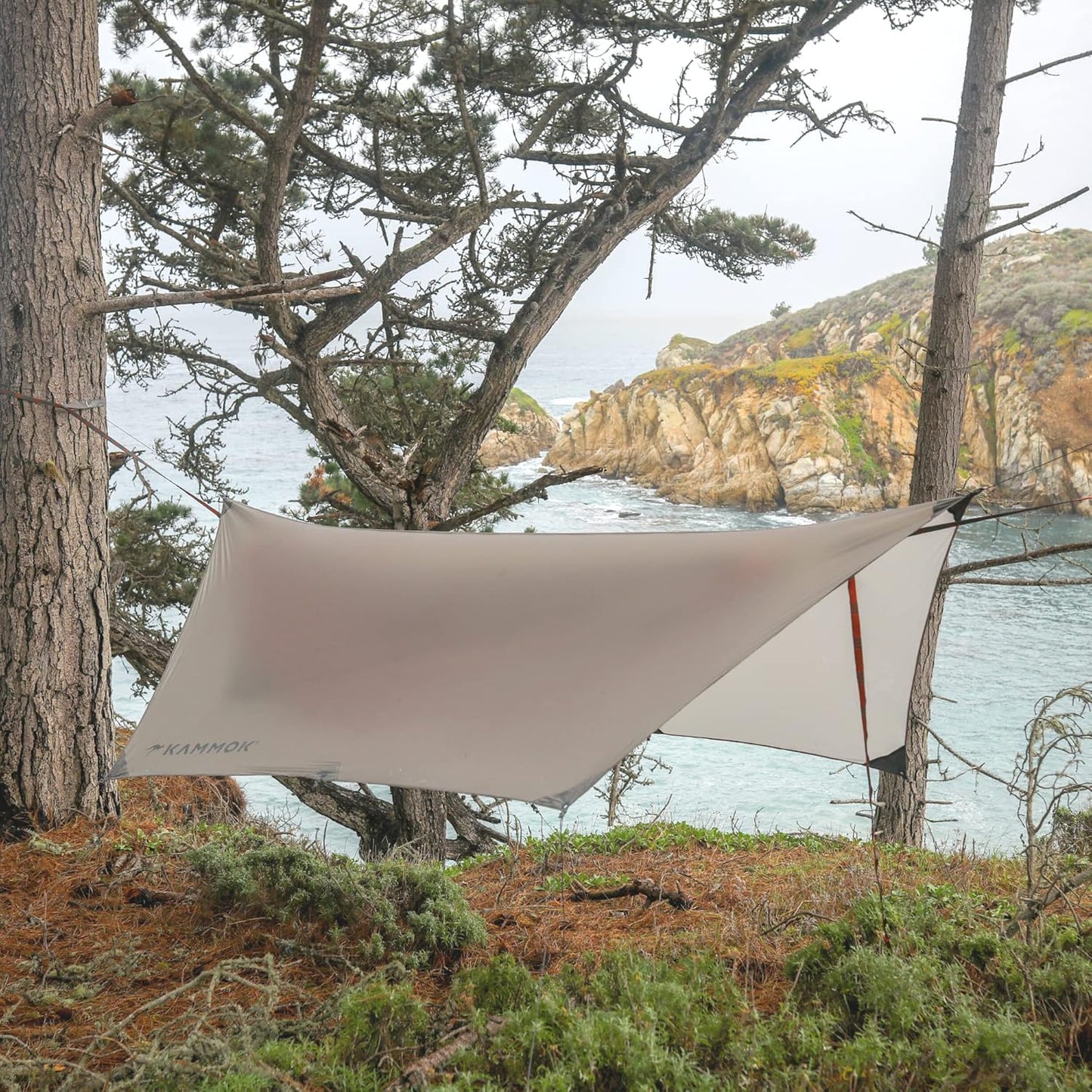 KAMMOK Mantis Ultra Light Hammock, All Seasons, Mosquito Net, Storage Bag, Camping, Outdoor Activities - Ember Orange