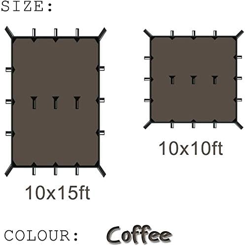 KALINCO Waterproof Camping Tarp Tent Hammock Rain Fly, 10X10FT/10X15FT, Mutifunctional Tent Footprint Lightweight Tarp for Camping, Hiking and Survival Shelter