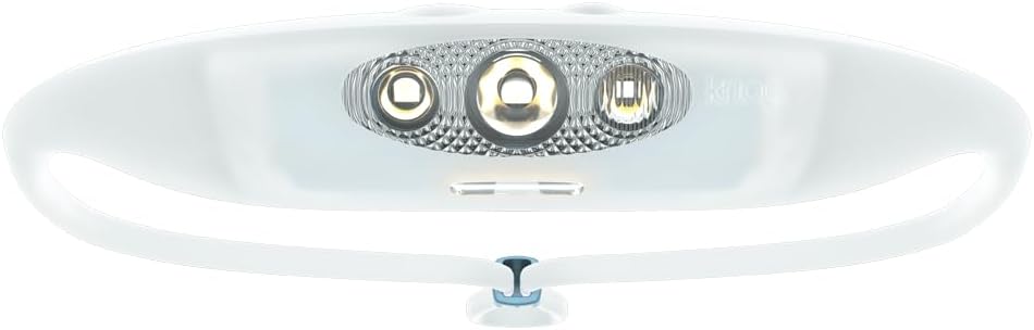 KNOG Bandicoot Run 250 USB Rechargeable LED Headlamp - Bright 40m Beam, Red Halo Mode, IP67 Waterproof Camping Headlamp - Comfortable Anti-Odor Silicone Strap for Running, Blue