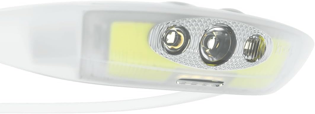 KNOG Bandicoot Run 250 USB Rechargeable LED Headlamp - Bright 40m Beam, Red Halo Mode, IP67 Waterproof Camping Headlamp - Comfortable Anti-Odor Silicone Strap for Running, Lime