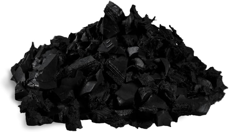 100% Wire-Free Rubber Mulch – Black, 20 lb (0.8 cu ft) | Long-Lasting, Low Maintenance, Safe for Kids & Pets – Landscaping & Playground Ground Cover