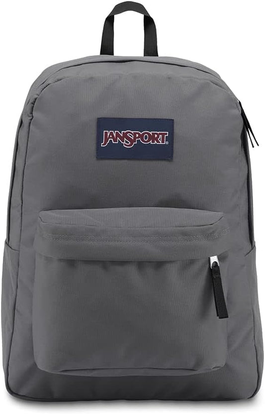 JanSport SuperBreak One Backpacks - Durable, Lightweight Bag with 1 Main Compartment, Front Utility Pocket with Built-in Organizer - Premium Backpack, Deep Grey