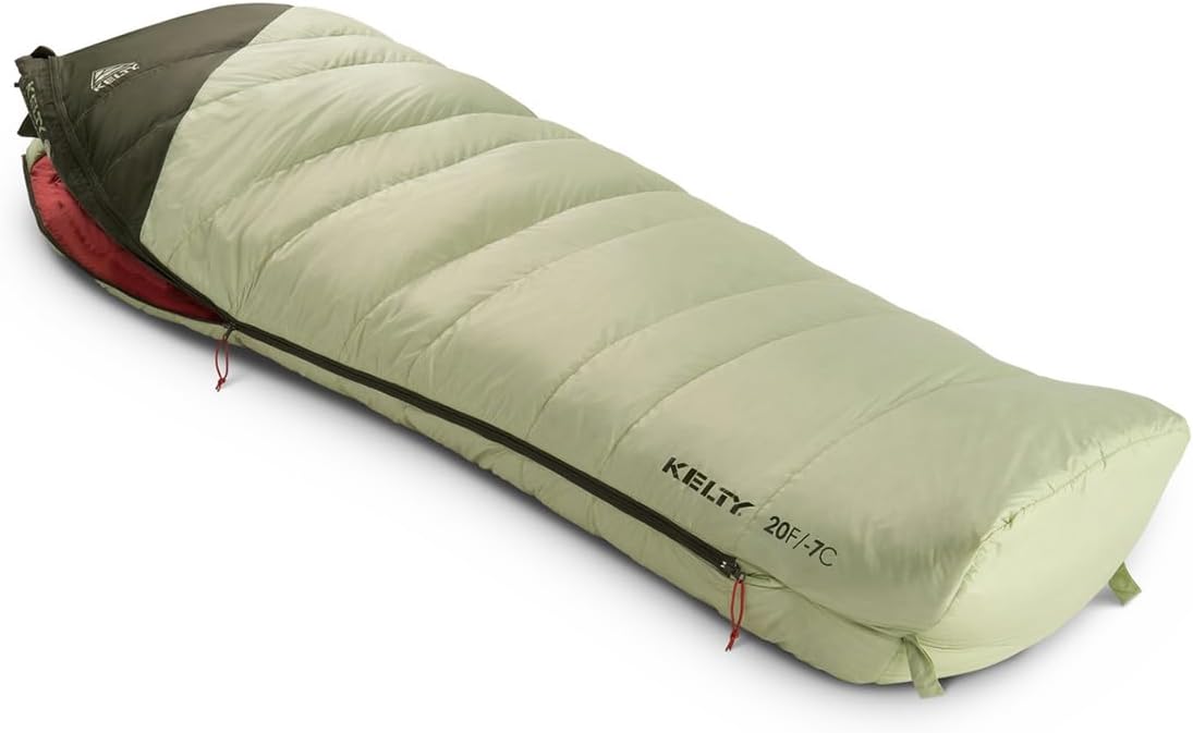 Kelty Cosmic 20 Down Mummy Sleeping Bag for Backpacking, Campers, 550 Fill Power, Recycled Fabrics with PFAS-Free DWR, Designed in Sunny Colorado,