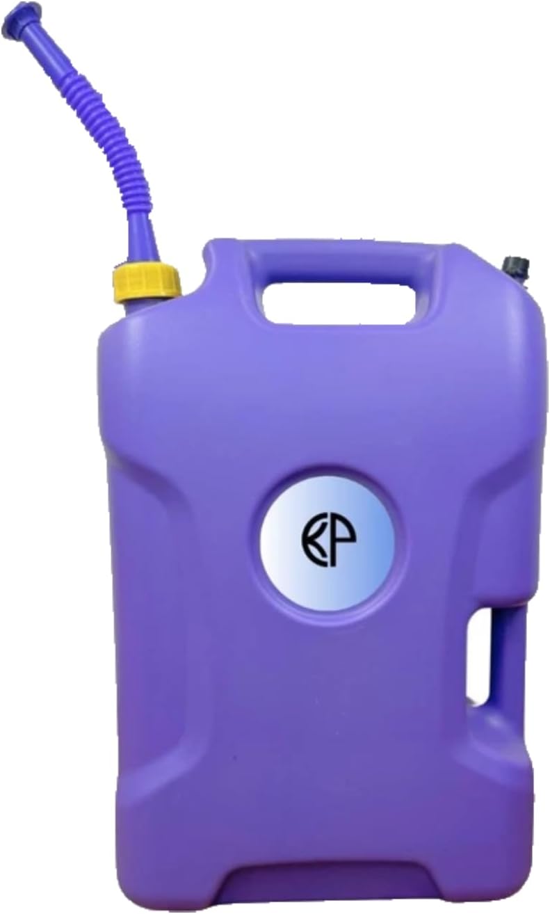 KP Durable 5 Gallon Purple Water Storage Can – Portable Heavy-Duty Water Container with Leak-Proof Cap & Flexible Pour Hose – Safe for Camping, Gardening & Emergency Preparedness