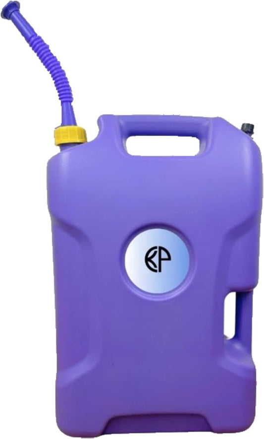 KP Durable 5 Gallon Purple Water Storage Can – Portable Heavy-Duty Water Container with Leak-Proof Cap & Flexible Pour Hose – Safe for Camping, Gardening & Emergency Preparedness