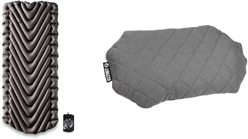 Klymit Static V Luxe 76" x 30" x 3" Sleeping Pad and Luxe Travel Pillow Bundle
