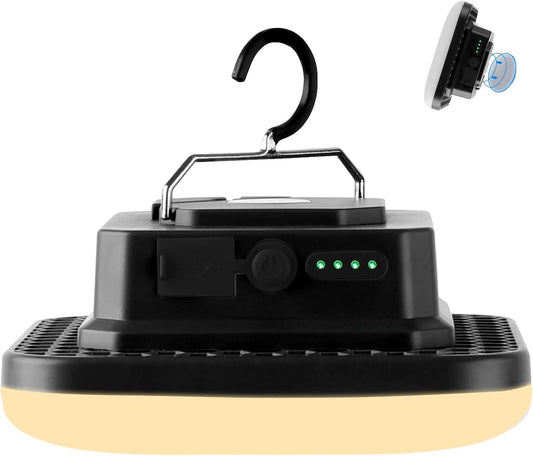 10800mAh Rechargeable Hanging Tent Light with Magnet, 30W 4000LM LED 4 Color Lighting Modes Camping Lantern, Portable IPX5 Waterproof LED Flashlight for Emergency & Gift