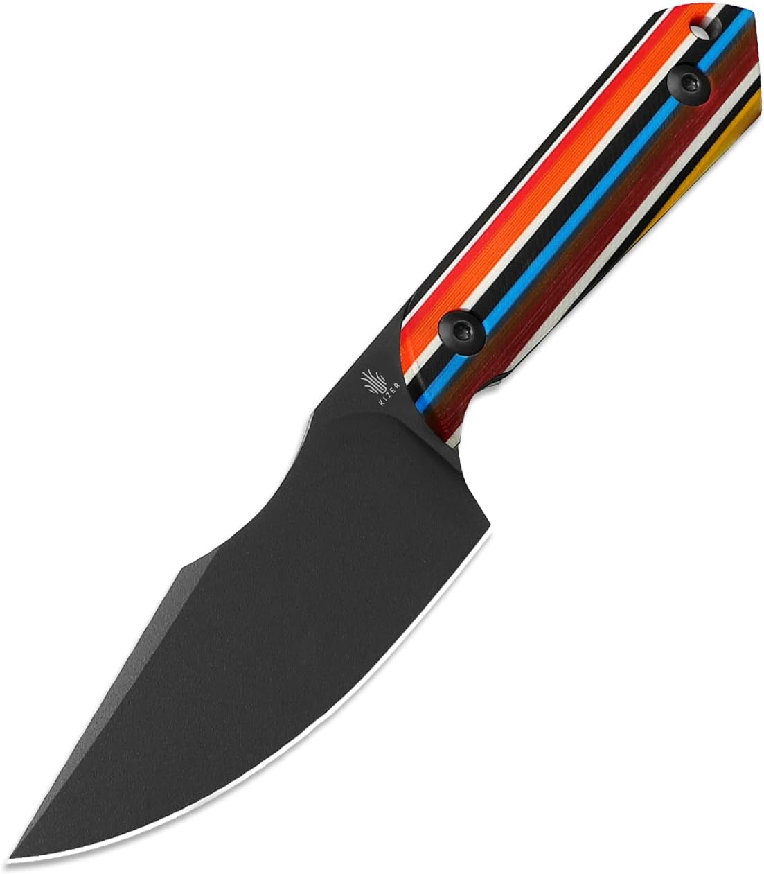 Kizer Harpoon Fixed Blade Knife with Sheath, 3.84” D2 Blade Hunting Knife with G10 Handle, Camping Fixed Blade EDC Knives for Hiking, Survival 1040M2