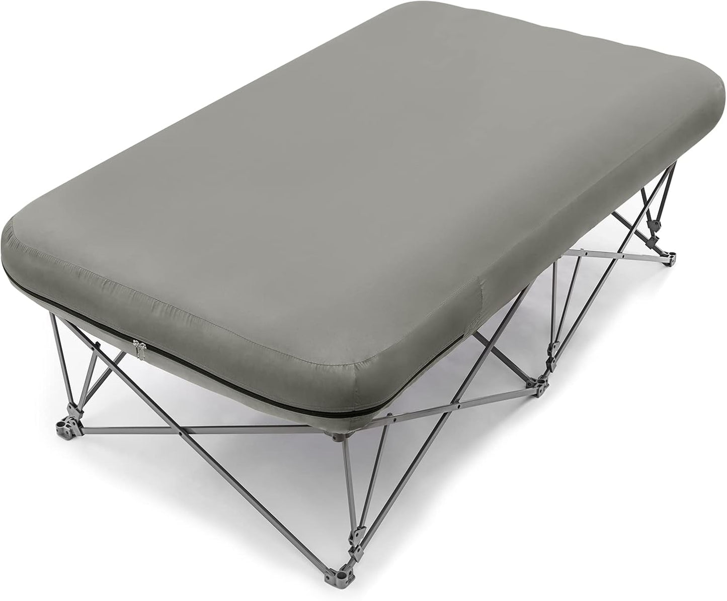 KAMPKEEPER Camping Cot,Camping Cots for Adults,Folding Camping Cot with Inflatable Air Mattress and Carry Bag,for Outdoor Travel Camp Beach Vacation (not Included The Airpump)