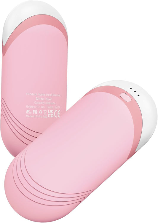 Karecel Thermally Conductive Silicone Rechargeable Hand Warmers 2 Pack, 6000mAh Double-Sided Heat AI Electric Hand Warmer, Portable Pocket Handwarmer, Fits in Gloves, Slim, Shockproof, Women Men Gifts