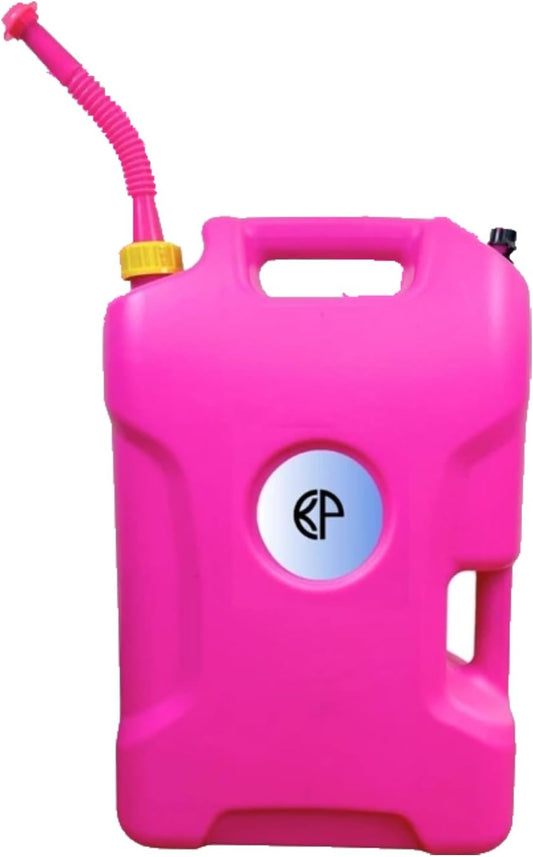 KP Durable 5 Gallon Pink Water Storage Can – Heavy-Duty Jug with Flexible Pour Hose & Leak-Proof Cap for Camping, Travel & Emergency Preparedness
