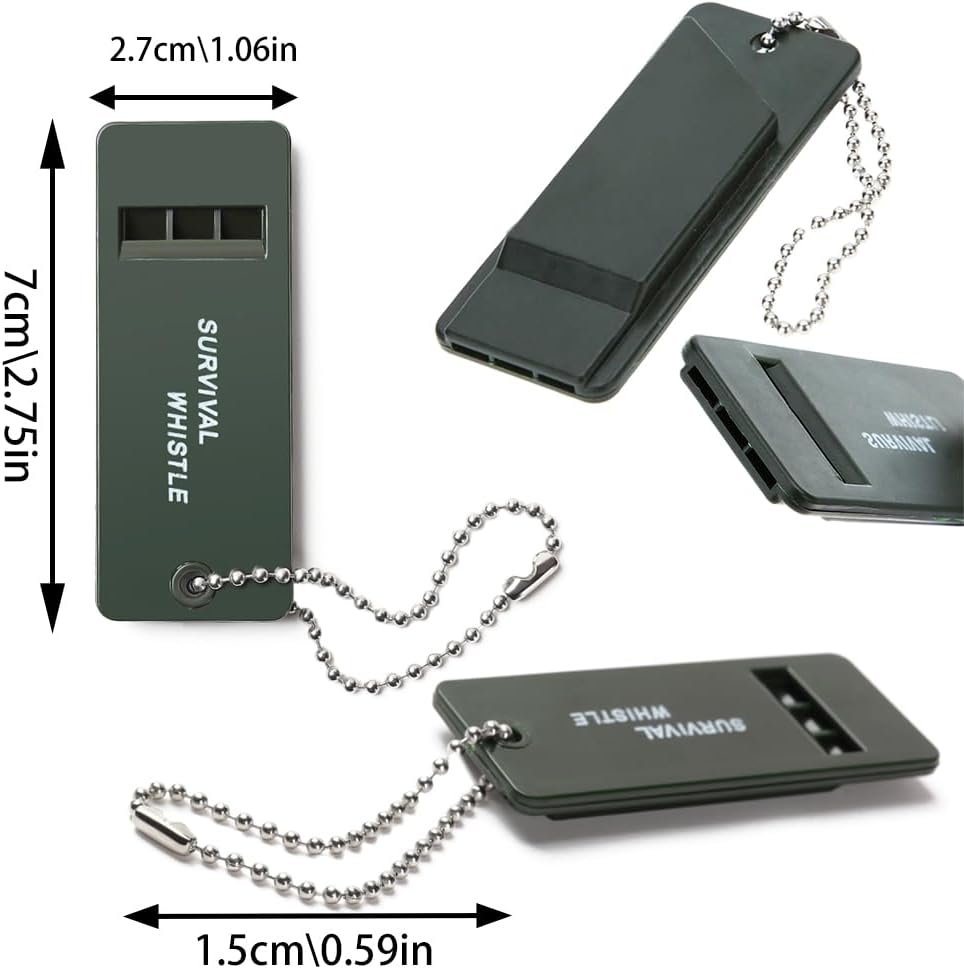 15 pcs Emergency Whistles, Outdoor Lifeguard Safety Whistle for Outdoor Camping Hiking Boating Hunting Fishing Backpacking Kayak Kids Rescue Signaling Loud Survival Whistle