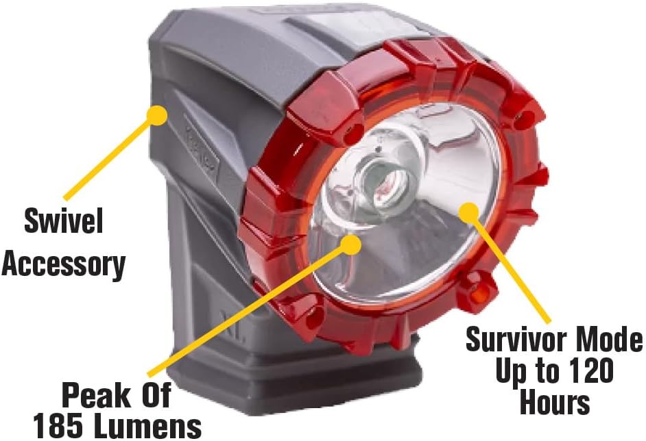 Koehler LI-8000-XL LED Cap Lamp – MSHA Certified, 185 Lumens, Water & Drop Resistant, Advanced LED Technology, Made in USA – Durable Mining Headlamp for Maximum Safety