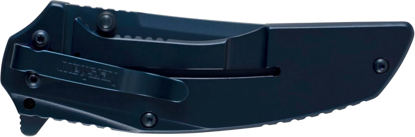 Kershaw Olive Outright Folding Pocket Knife, 3 inch 8Cr13MoV Stainless Steel Blade, Pocketclip