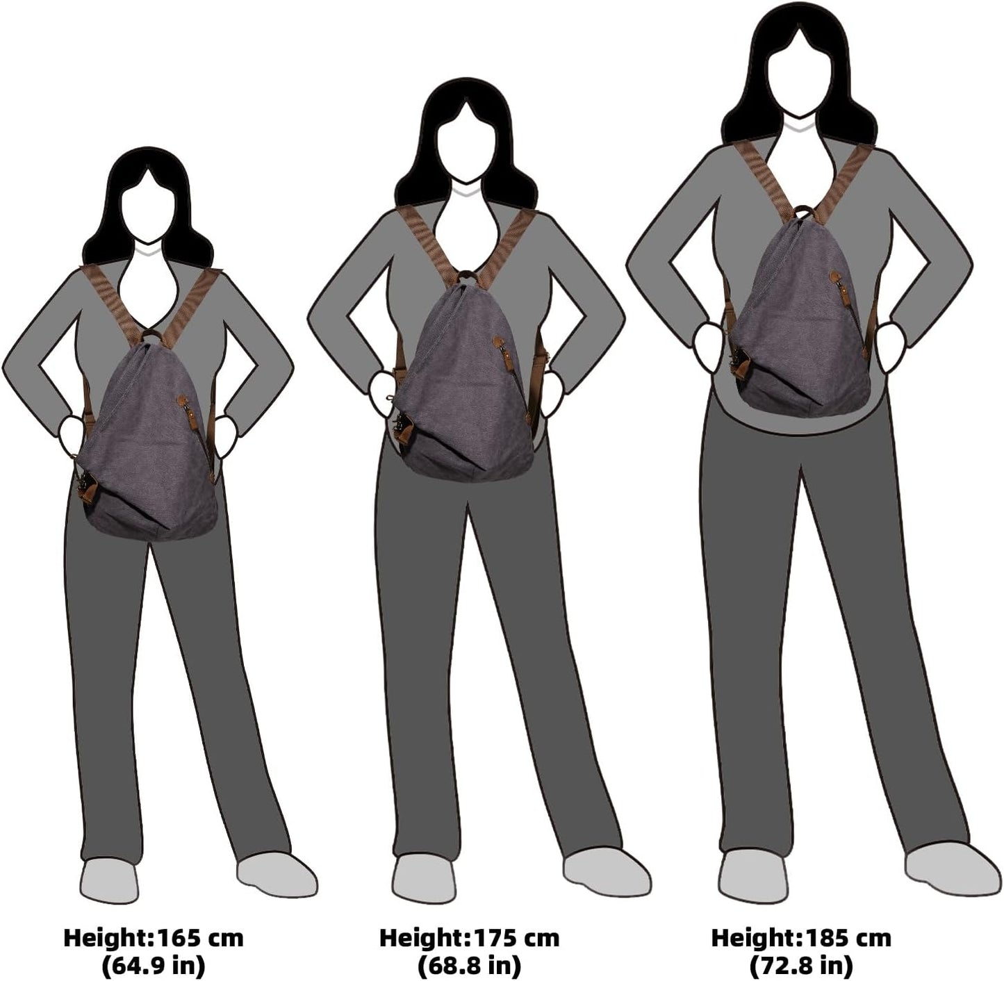 KL928 Canvas Vintage Backpack – Large Casual Daypack Outdoor Travel Rucksack Hiking Backpacks for Men Women