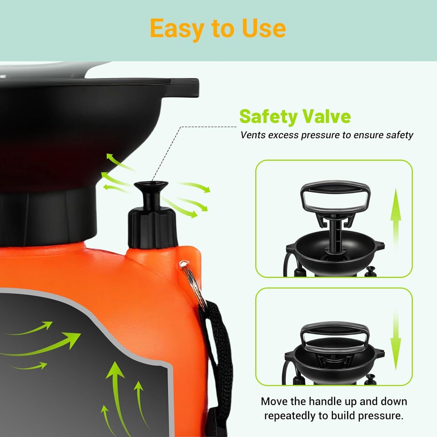 1.3 Gallon/5L Portable Shower–10 Spray Modes, Nylon Insulated Sleeve & No Electric Needed, Beach Shower for Surfing, Travel & Hiking, Portable Water Sprayer, Orange