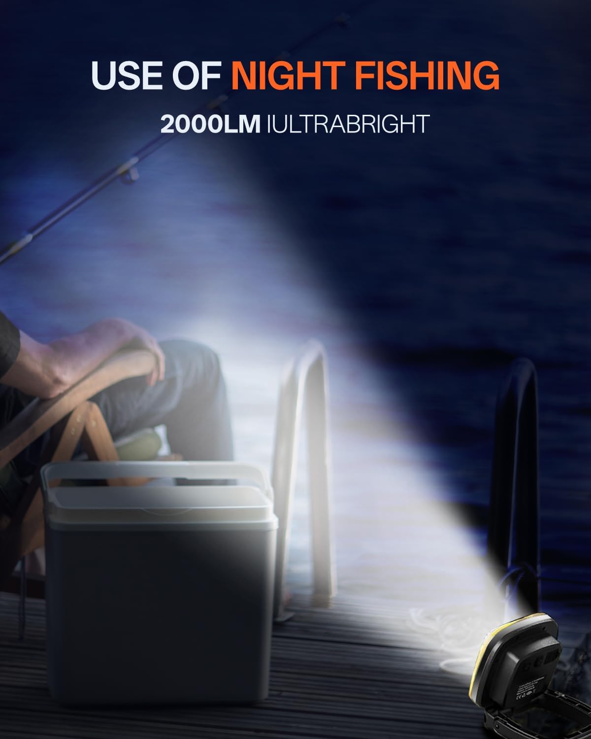 10000mAh Rechargeable Camping Light for outdoor - Magnetic Led Work Light for Workshop Car Repairs with Emergency Red Lamp