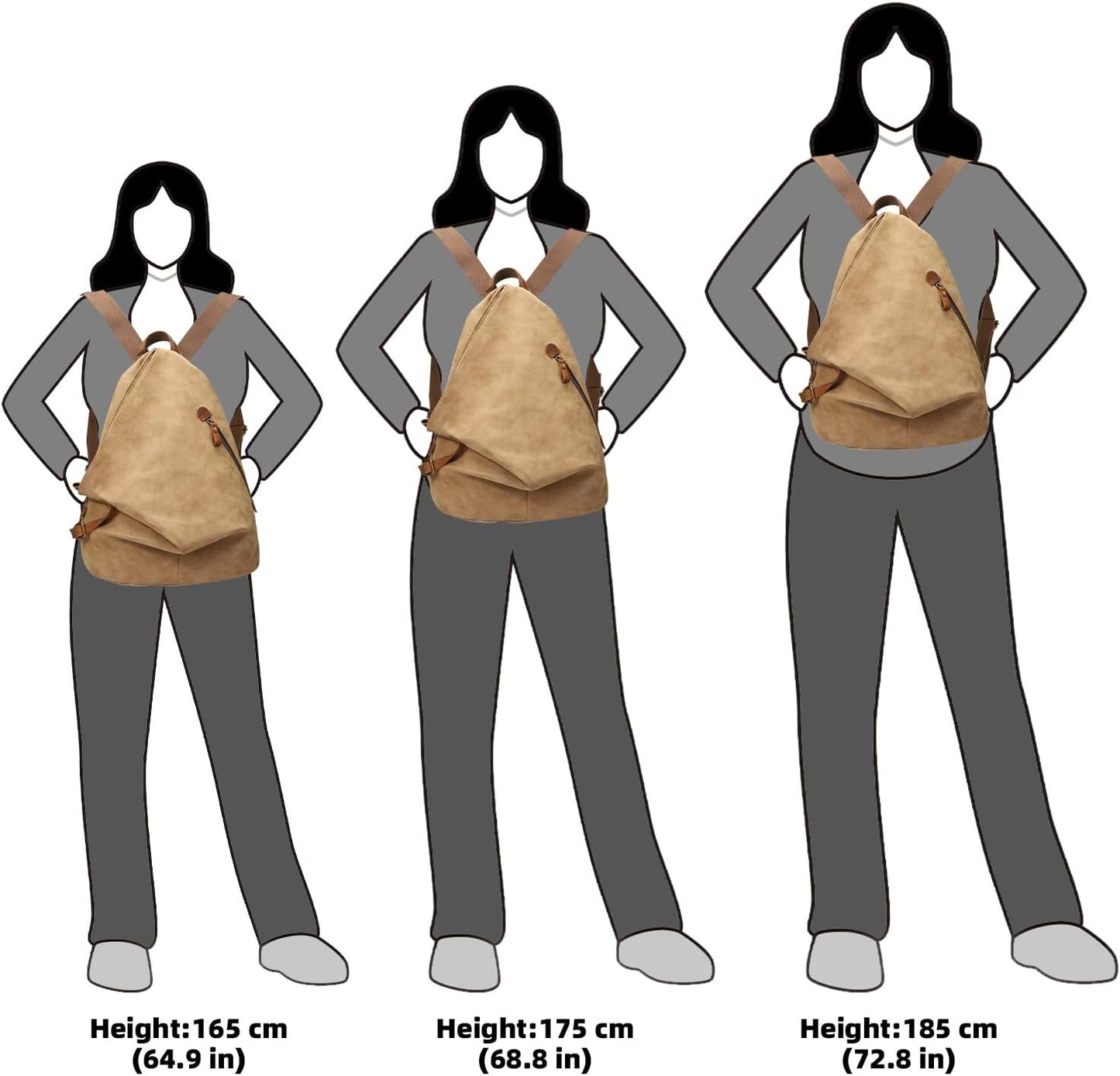 KL928 PU Leather Vintage Backpack – Large Casual Daypack Outdoor Travel Rucksack Hiking Backpacks for Men Women