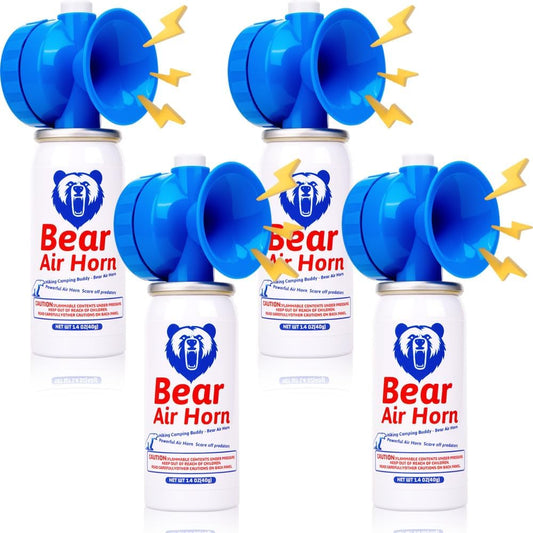 1.4oz Bear Horn for Self Defense, 123dB Loud Mini Air Horn, Audible Up to 1/2 Mile, Safety Air Horn for Hiking,Camping and Outdoor Protection（1.2.4）
