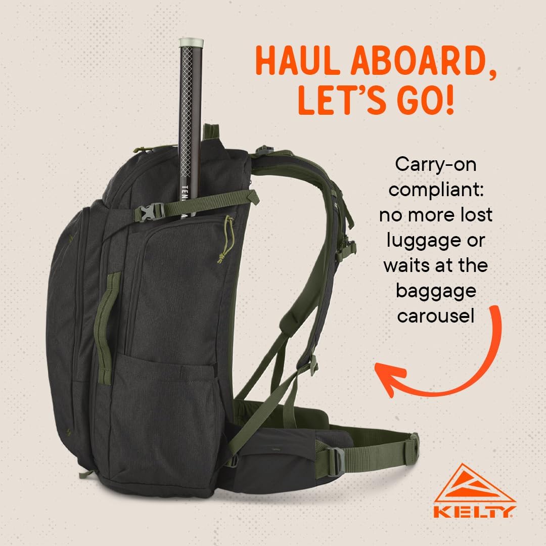 Kelty | Redwing Traveler Backpacks, Travel Pack for Adventure Travel | Burnt Olive & Black