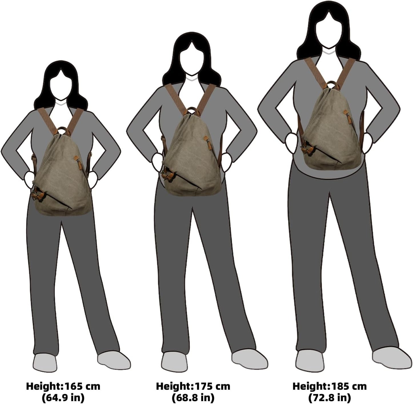 KL928 Canvas Vintage Backpack – Large Casual Daypack Outdoor Travel Rucksack Hiking Backpacks for Men Women