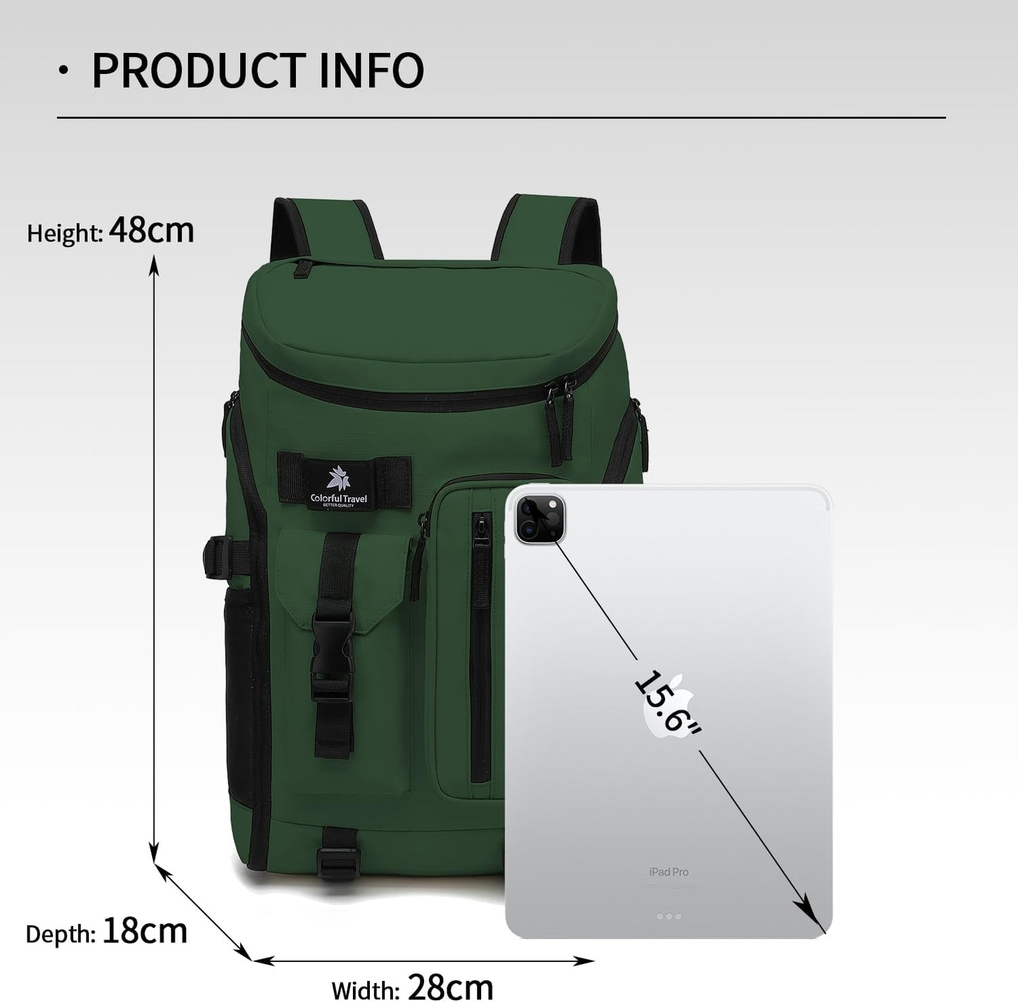 Kalesi Gym Duffle Tennis Bag Backpack 4-Way Waterproof with Shoes Compartment for travel Sport Hiking laptop (Forest green)