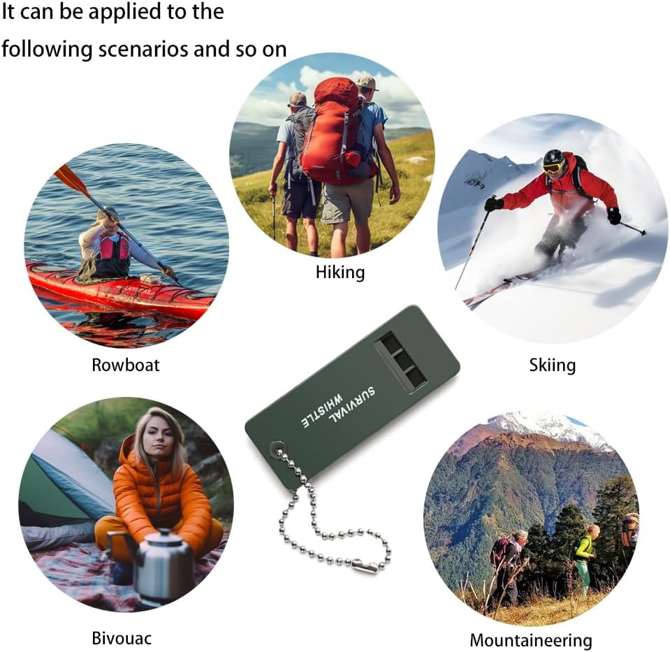 15 pcs Emergency Whistles, Outdoor Lifeguard Safety Whistle for Outdoor Camping Hiking Boating Hunting Fishing Backpacking Kayak Kids Rescue Signaling Loud Survival Whistle