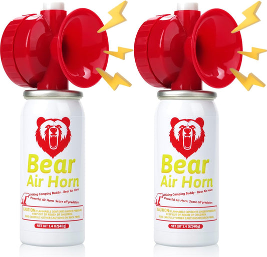 1.4oz Bear Horn for Self Defense, 123dB Loud Mini Air Horn, Audible Up to 1/2 Mile, Safety Air Horn for Hiking,Camping and Outdoor Protection