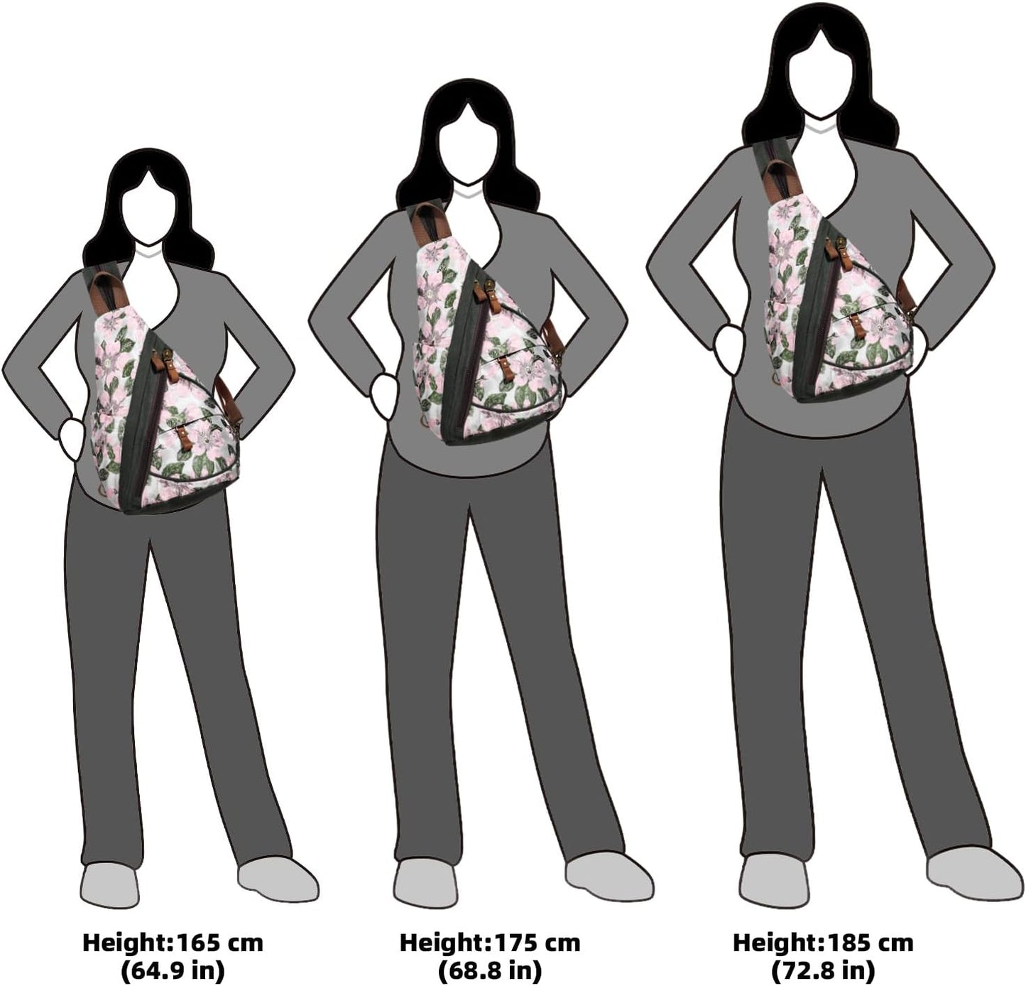 KL928 Canvas Sling Bag - Small Crossbody Backpack Shoulder Casual Daypack Rucksack for Men Women(Large Version)